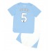 Manchester City John Stones #5 Barnkläder Hemma matchtröja till baby 2023-24 Kortärmad (+ Korta byxor) Billigt